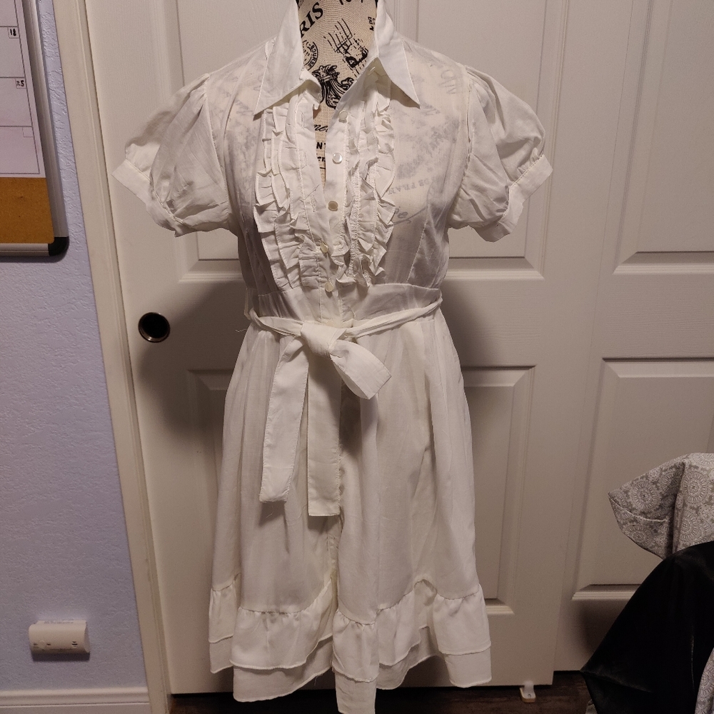 The hangar , small, white belted dress